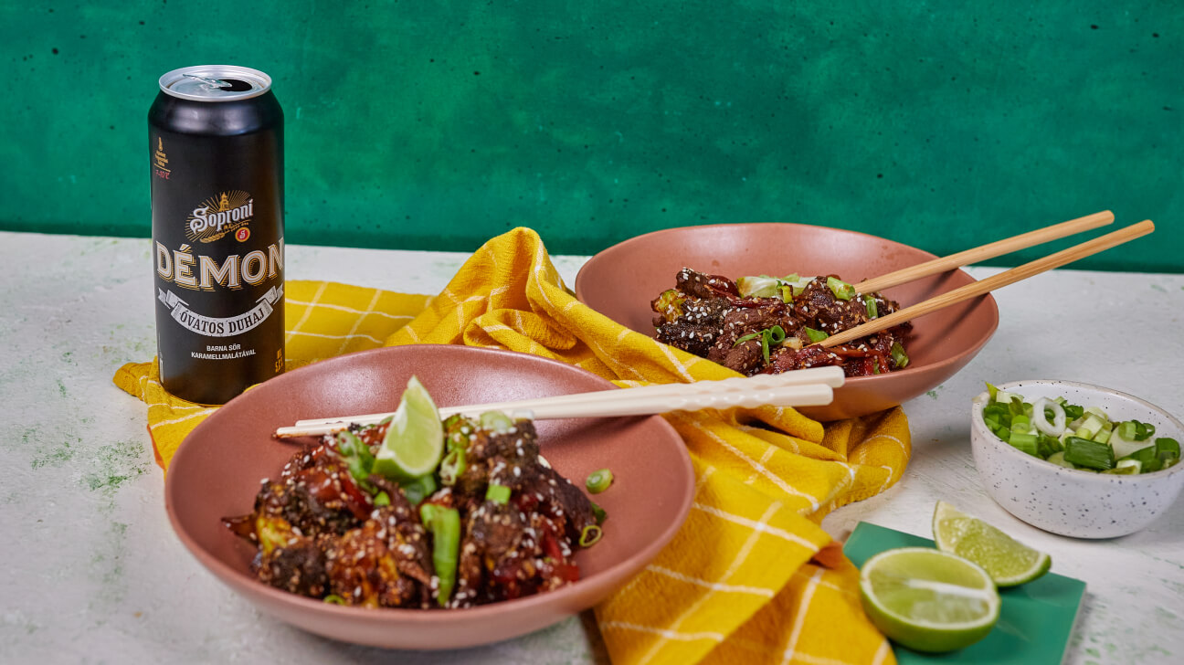 Stir fried marhahús zöldségekkel